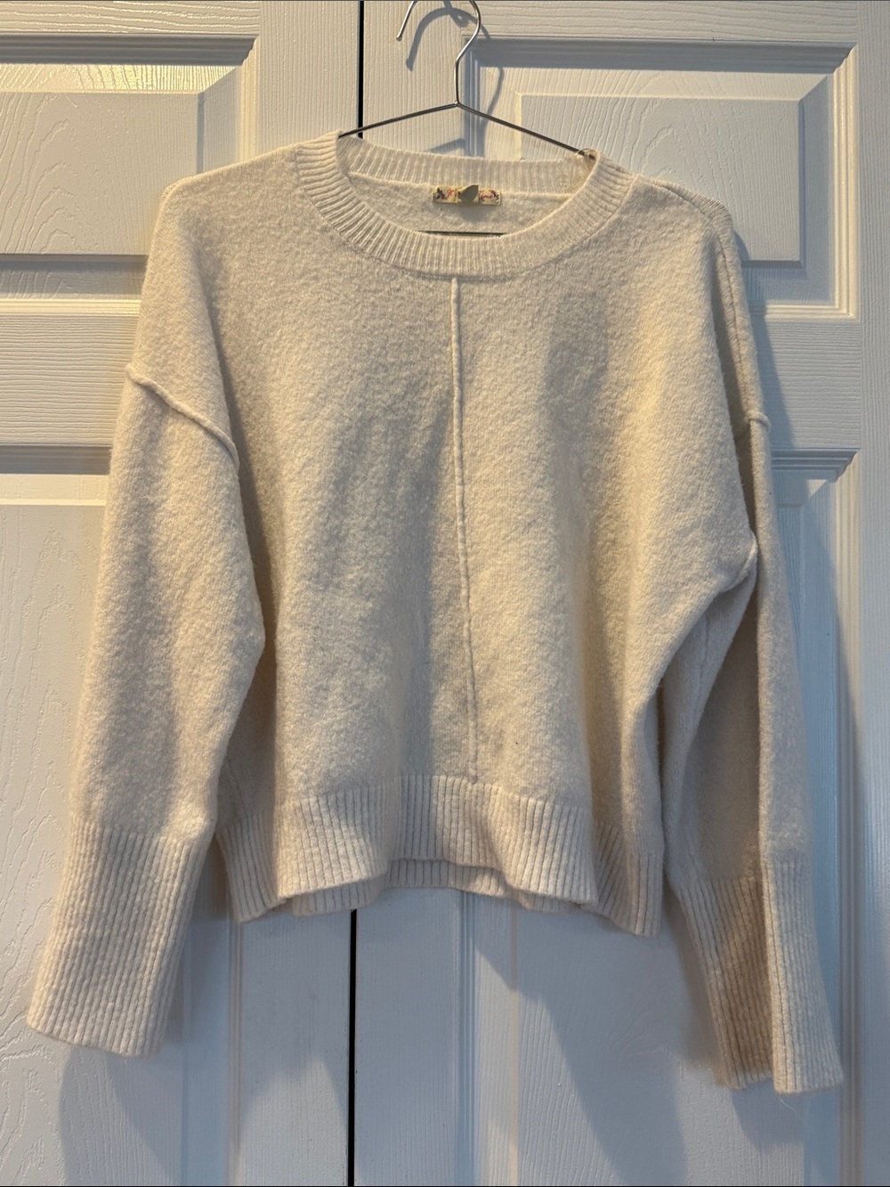 Cream Crewneck Women's Sweater